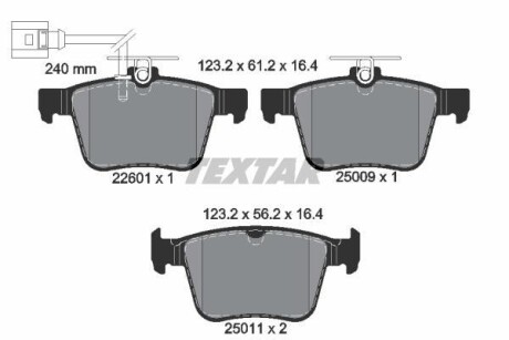 Тормозные колодки AUDI RS3/RSQ3/TT "R "13>> TEXTAR 2260101