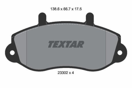 Комплект гальмівних колодок TEXTAR 2330201