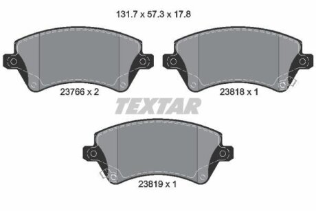 Комплект гальмівних колодок TEXTAR 2376601