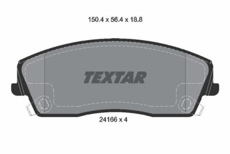 Комплект гальмівних колодок TEXTAR 2416601