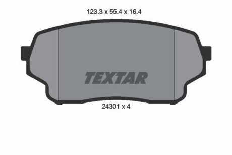 Комплект гальмівних колодок TEXTAR 2430101