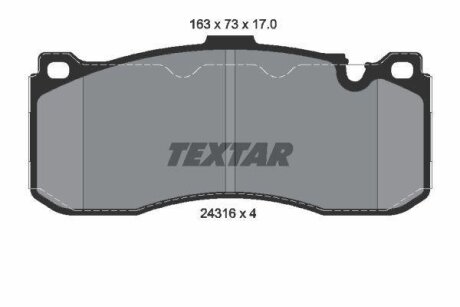 Комплект гальмівних колодок TEXTAR 2431601