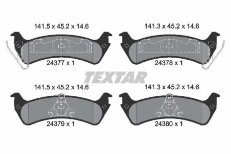 Комплект гальмівних колодок TEXTAR 2437701