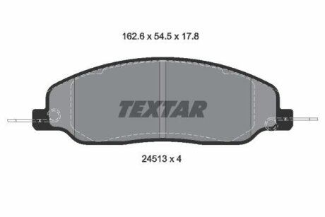 Комплект гальмівних колодок TEXTAR 2451301