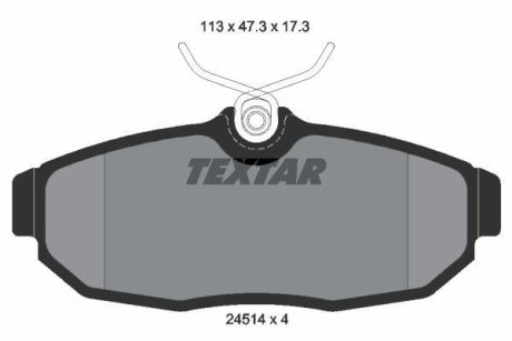 Тормозные колодки, дисковые TEXTAR 2451401