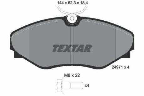 Комплект гальмівних колодок TEXTAR 2497101