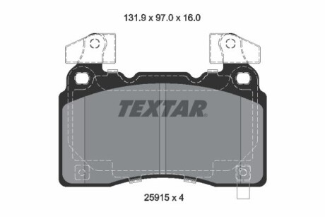 Комплект гальмівних колодок TEXTAR 2591503