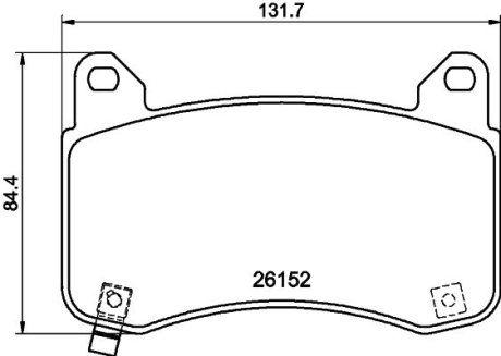 Тормозные колодки TESLA Model 3/Y AWD "F "17>> TEXTAR 2615201