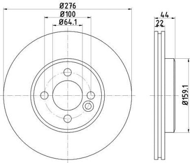 A_Диск тормозной MINI Mini(R50,R52) "F D=276mm "01-"07 TEXTAR 92262403