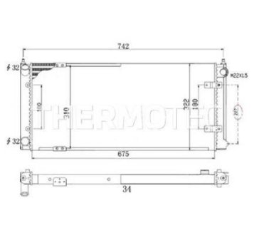 Радіатор THERMOTEC D7W028TT