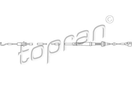 Трос газу TOPRAN / HANS PRIES 109857