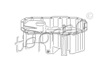 Піддон оливний з отвором під датчик рівня масла TOPRAN / HANS PRIES 112344