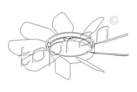 Крыльчатка вентилятора TOPRAN / HANS PRIES 400999