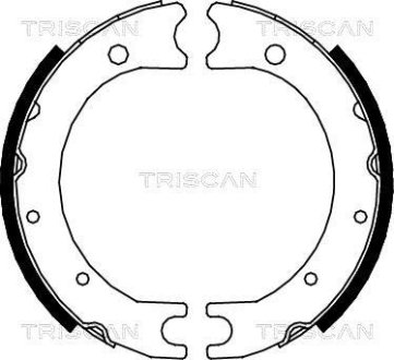 Комплект тормозных колодок, Стояночный тормоз TRISCAN 810013036