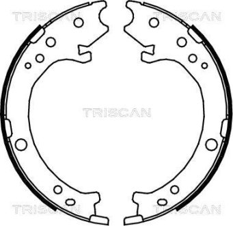 Комплект тормозных колодок, Стояночный тормоз TRISCAN 810040007