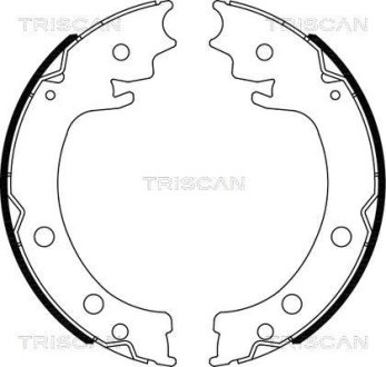 Комплект гальмівних колодок, Стоянкове гальмо TRISCAN 810069006