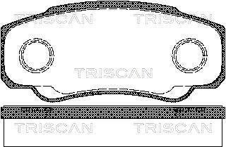 Колодки тормозные задние TRISCAN 811010533