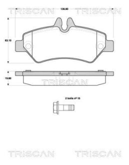 Колодки тормозные дисковые TRISCAN 811010558