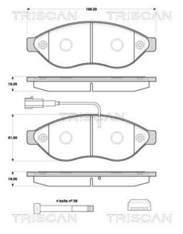 Колодки тормозные передние TRISCAN 811010562