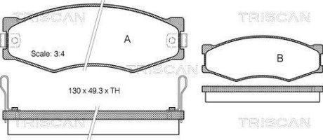 Колодки тормозные передние TRISCAN 811014103