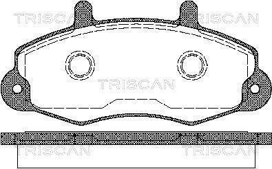 Колодки тормозные передние TRISCAN 811016969