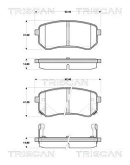 Колодки тормозные дисковые TRISCAN 811018018