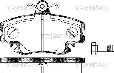 Колодки тормозные передние TRISCAN 811025010