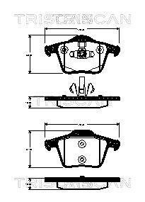 Колодки тормозные задние TRISCAN 811027011