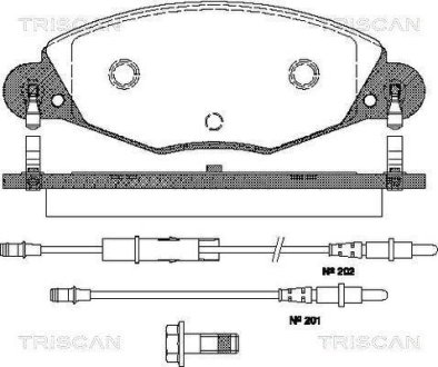 Колодки тормозные передние TRISCAN 811028018