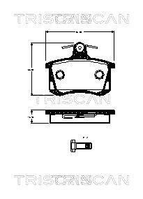 Колодки тормозные задние TRISCAN 811029070