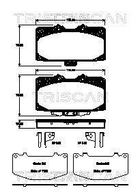 Колодки тормозные передние TRISCAN 811068181