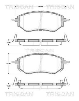 Колодки тормозные передние TRISCAN 811068182