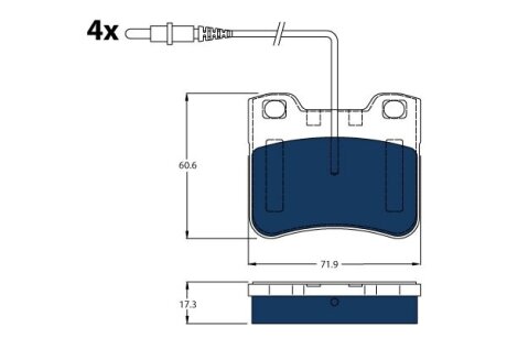 Комплект гальмівних колодок TRW GDB1031BTE