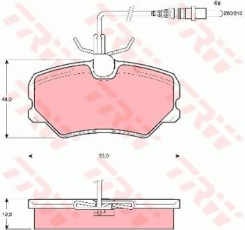 Комплект гальмівних колодок TRW GDB1039