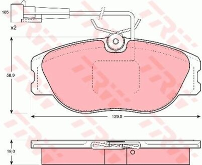 Комплект гальмівних колодок TRW GDB1058