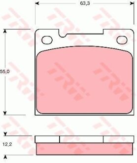 Комплект гальмівних колодок TRW GDB1066