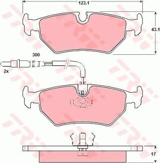 Комплект гальмівних колодок TRW GDB1258