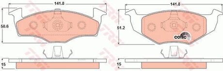 Комплект гальмівних колодок TRW GDB1306