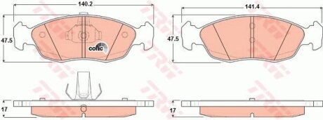 Комплект гальмівних колодок TRW GDB1322