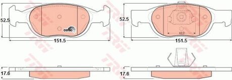 Комплект гальмівних колодок TRW GDB1339