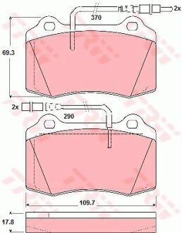 Комплект гальмівних колодок TRW GDB1359