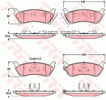 Комплект гальмівних колодок TRW GDB1379