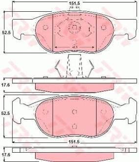 Комплект гальмівних колодок TRW GDB1382