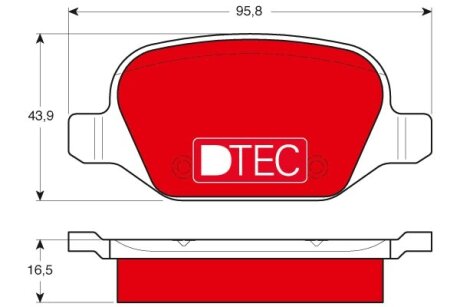 Комплект гальмівних колодок TRW GDB1396DTE