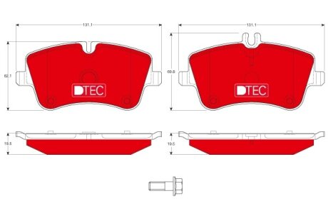 Комплект гальмівних колодок TRW GDB1413DTE