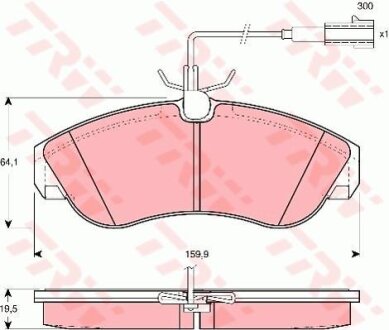 Комплект гальмівних колодок TRW GDB1426