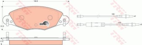 Комплект гальмівних колодок TRW GDB1449