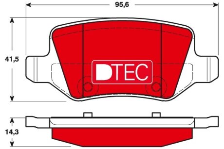 Гальмівні колодки, дискові TRW GDB1481DTE