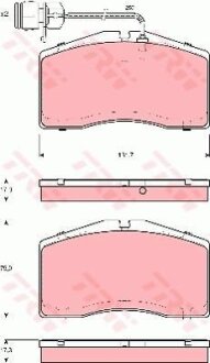 Комплект гальмівних колодок TRW GDB1523