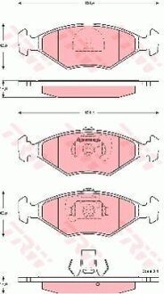 Комплект гальмівних колодок TRW GDB1533